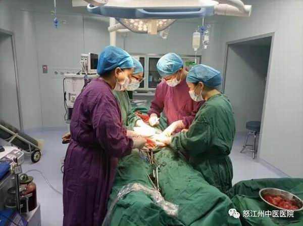 ​怒江州中医医院肿瘤科成功完成一例左下肢软组织恶性肿瘤切除术(图1)